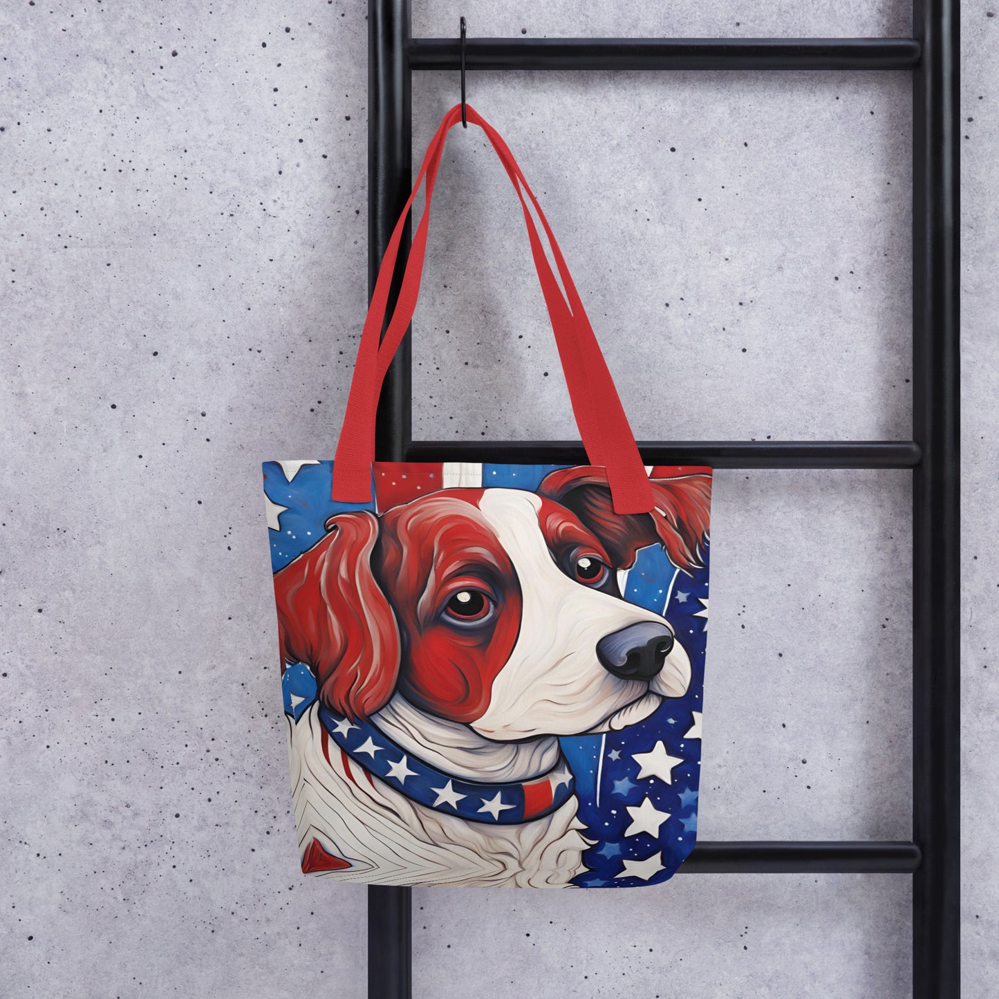 Proud American Pup Tote bag