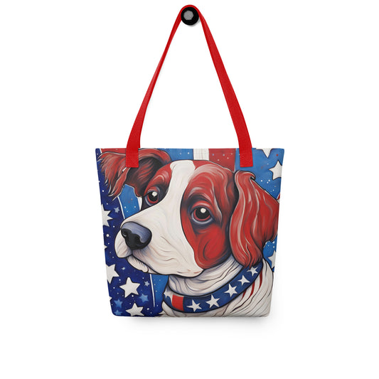 Proud American Pup Tote bag