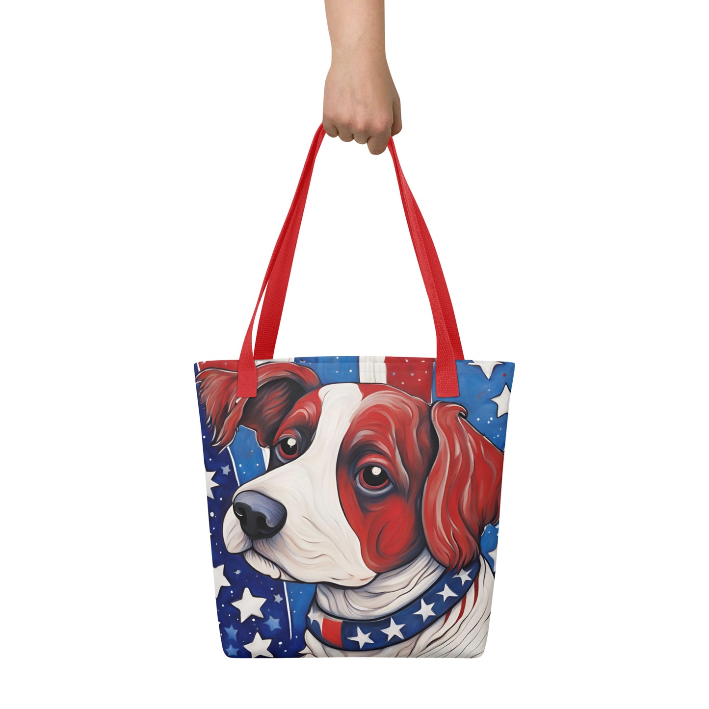 Proud American Pup Tote bag