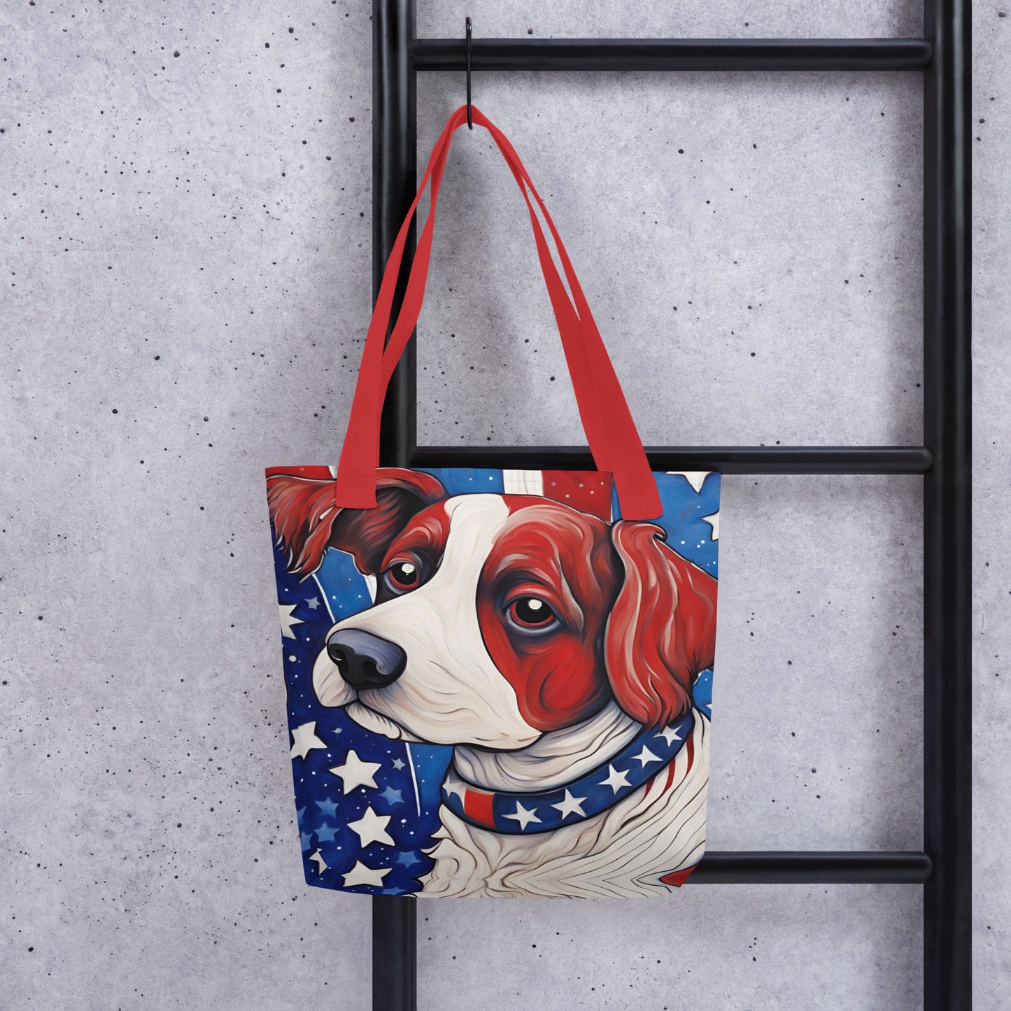 Proud American Pup Tote bag