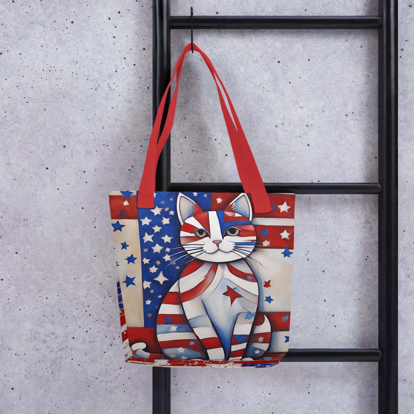 Happy America Cat Tote bag