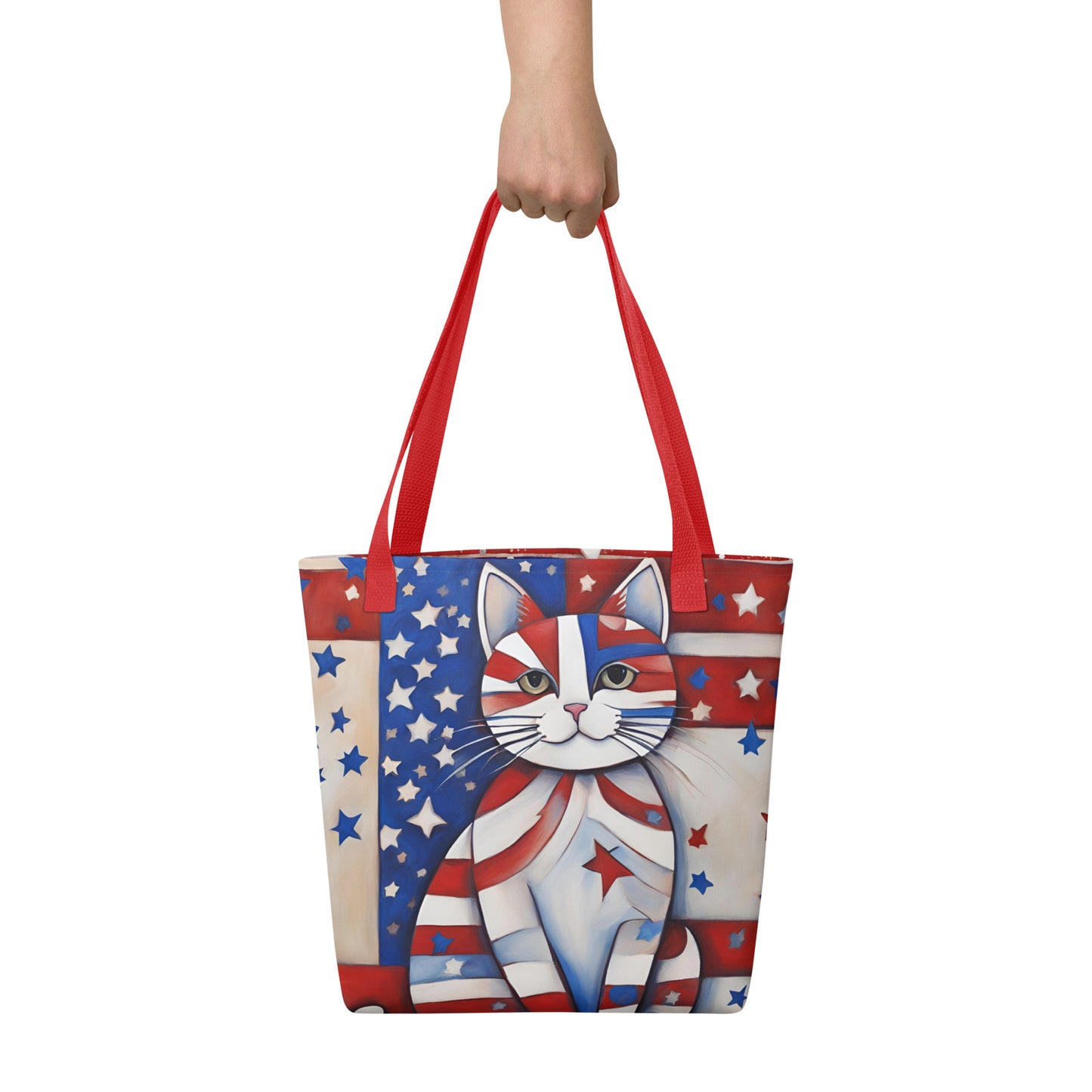 Happy America Cat Tote bag