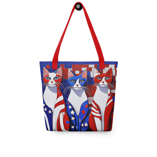 Purrfectly American Cats Tote bag