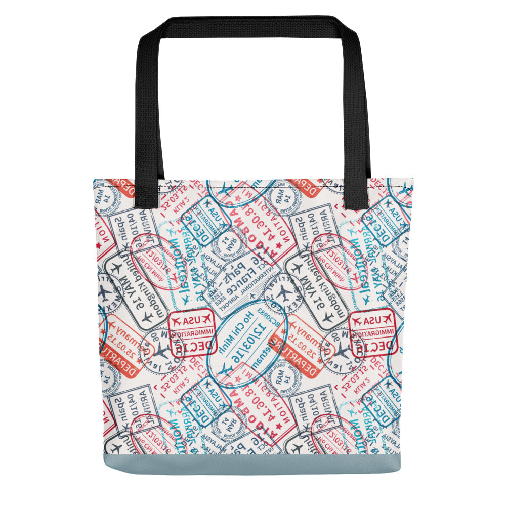 Travel Stamps Tote bag