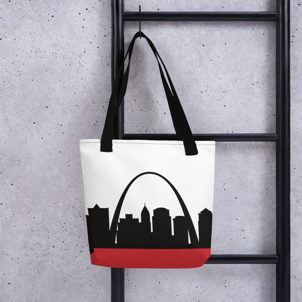 St Louis Skyline & Cardinal Tote bag