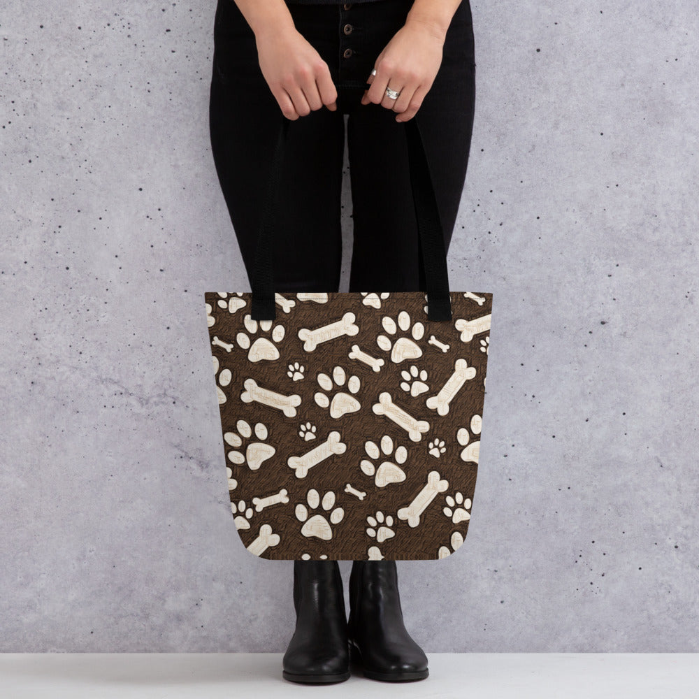 Bow Wow Brown Tote bag