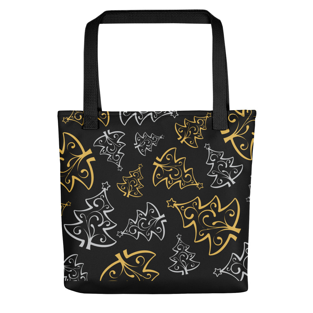 Silver & Gold Pine Trees Tote bag