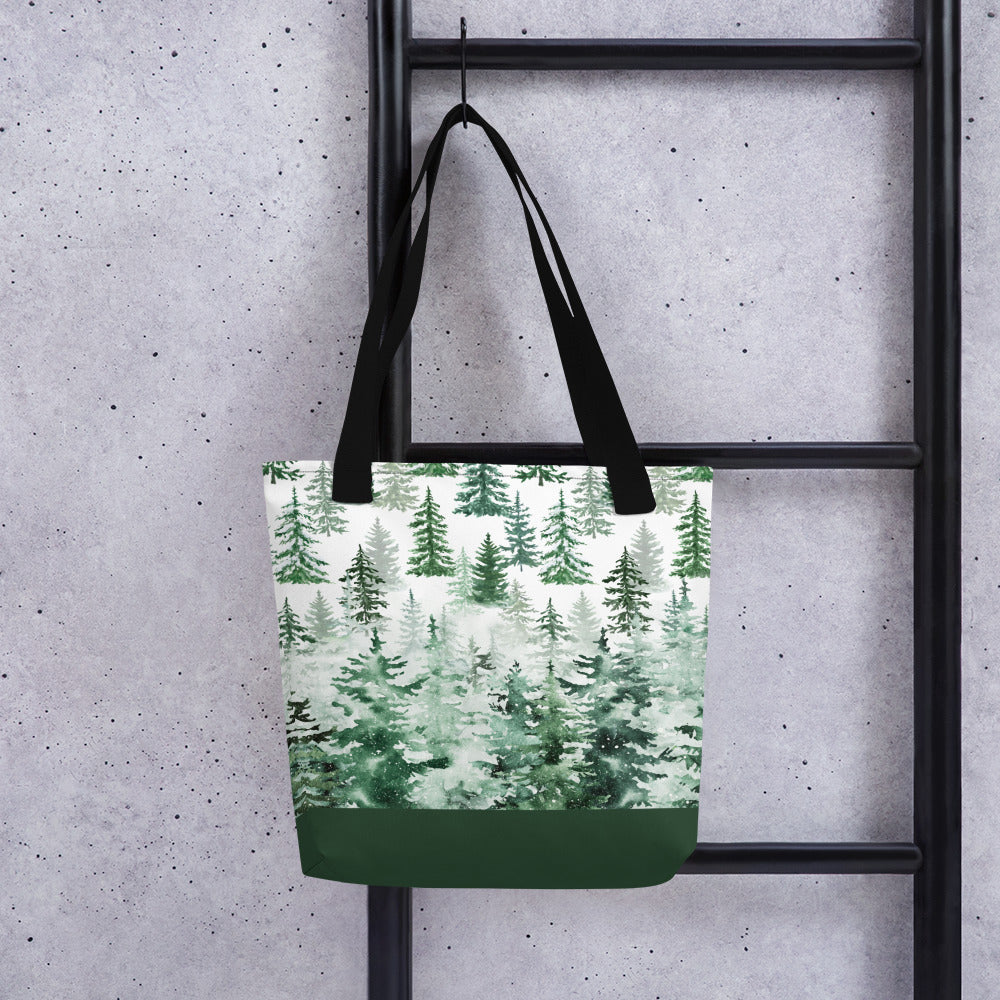 Pines in the Snow Tote bag