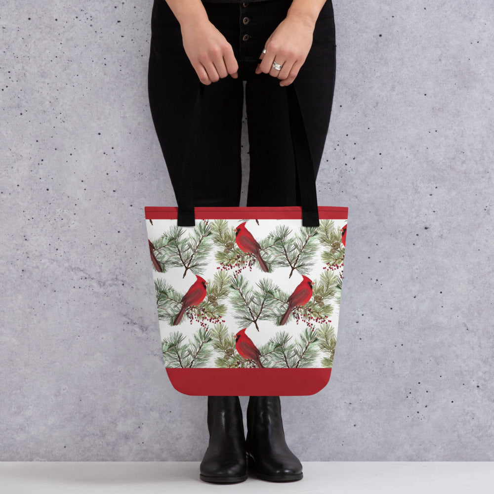 Winter Cardinals Tote bag