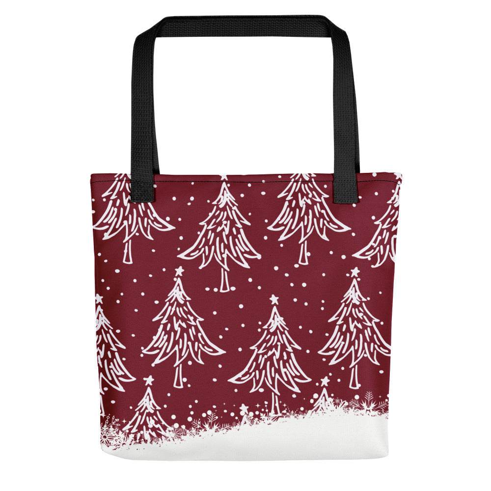 Christmas Trees for All Red Tote bag