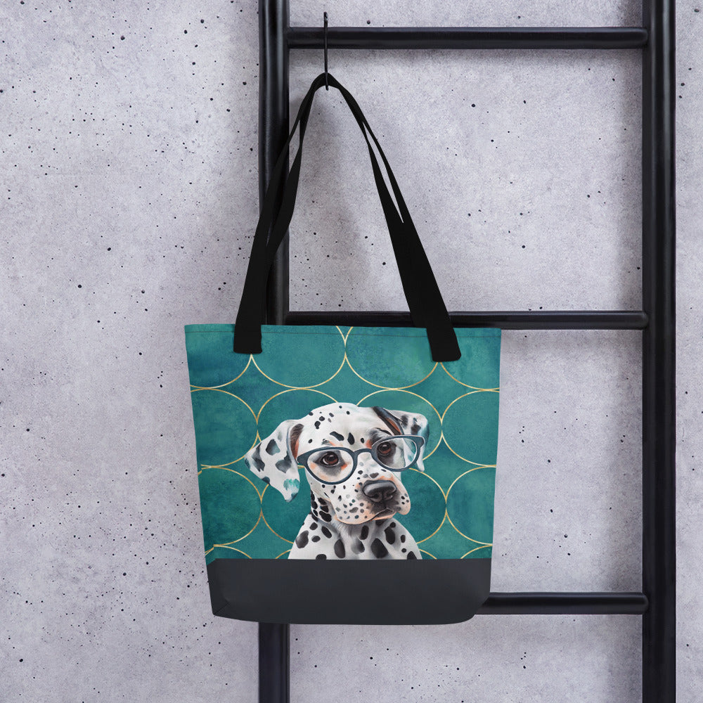 Dalmatian in Glasses Tote bag