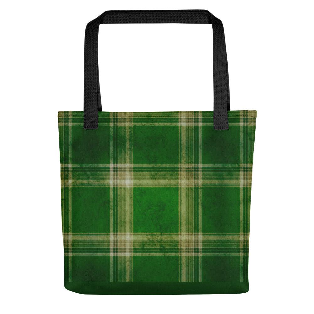 Leprechaun Green Plaid Tote bag