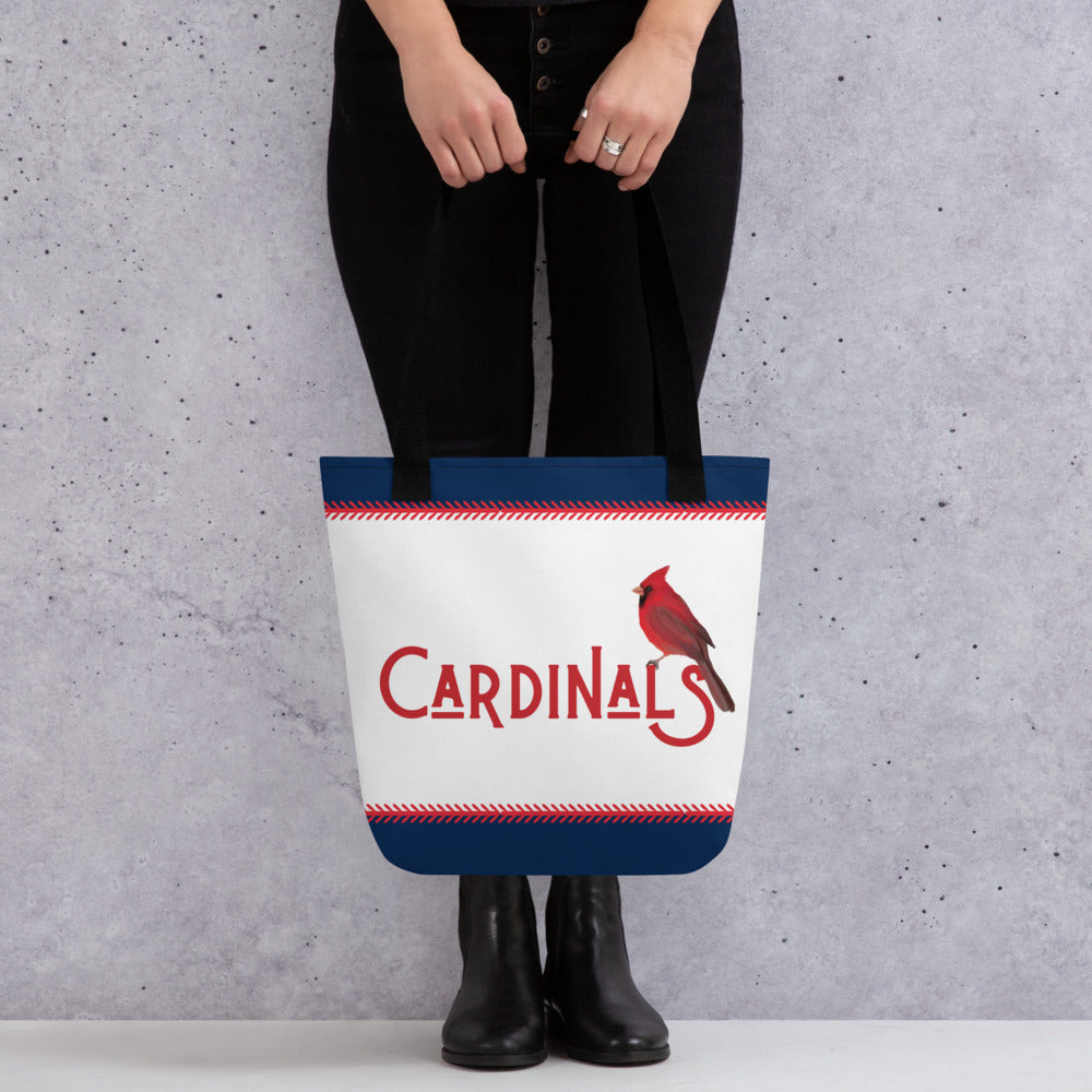 Red Plaid St Louis Cardinals Tote bag