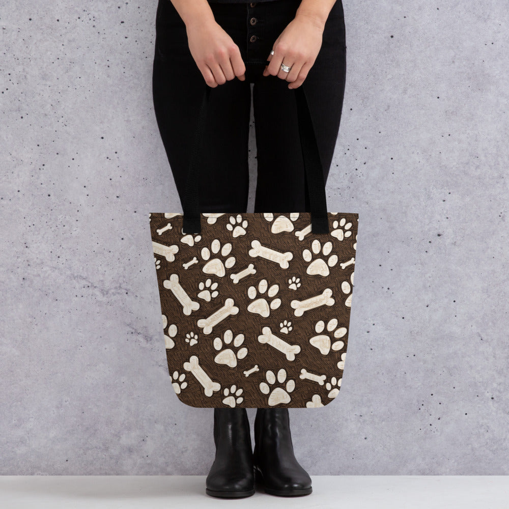 Bow Wow Brown Tote bag