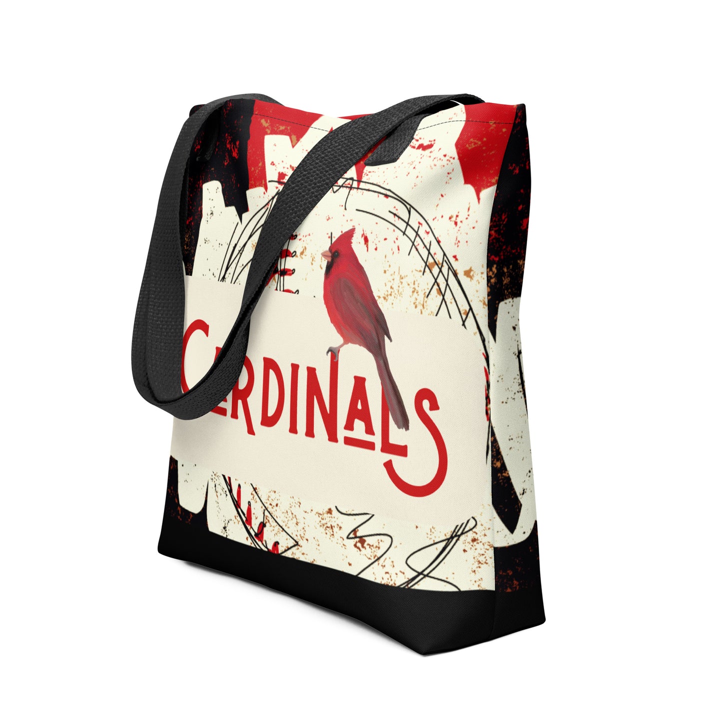 Cardinals Baseball Grunge Tote bag