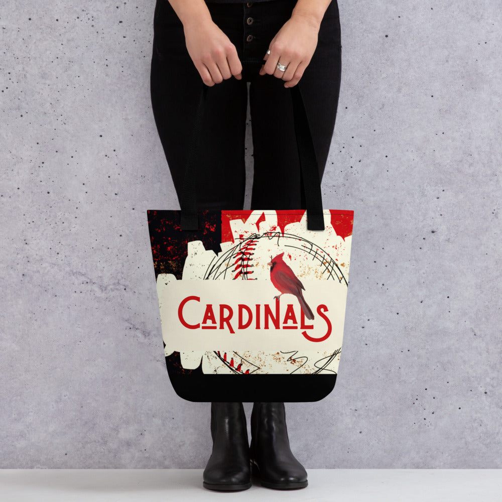 Cardinals Baseball Grunge Tote bag