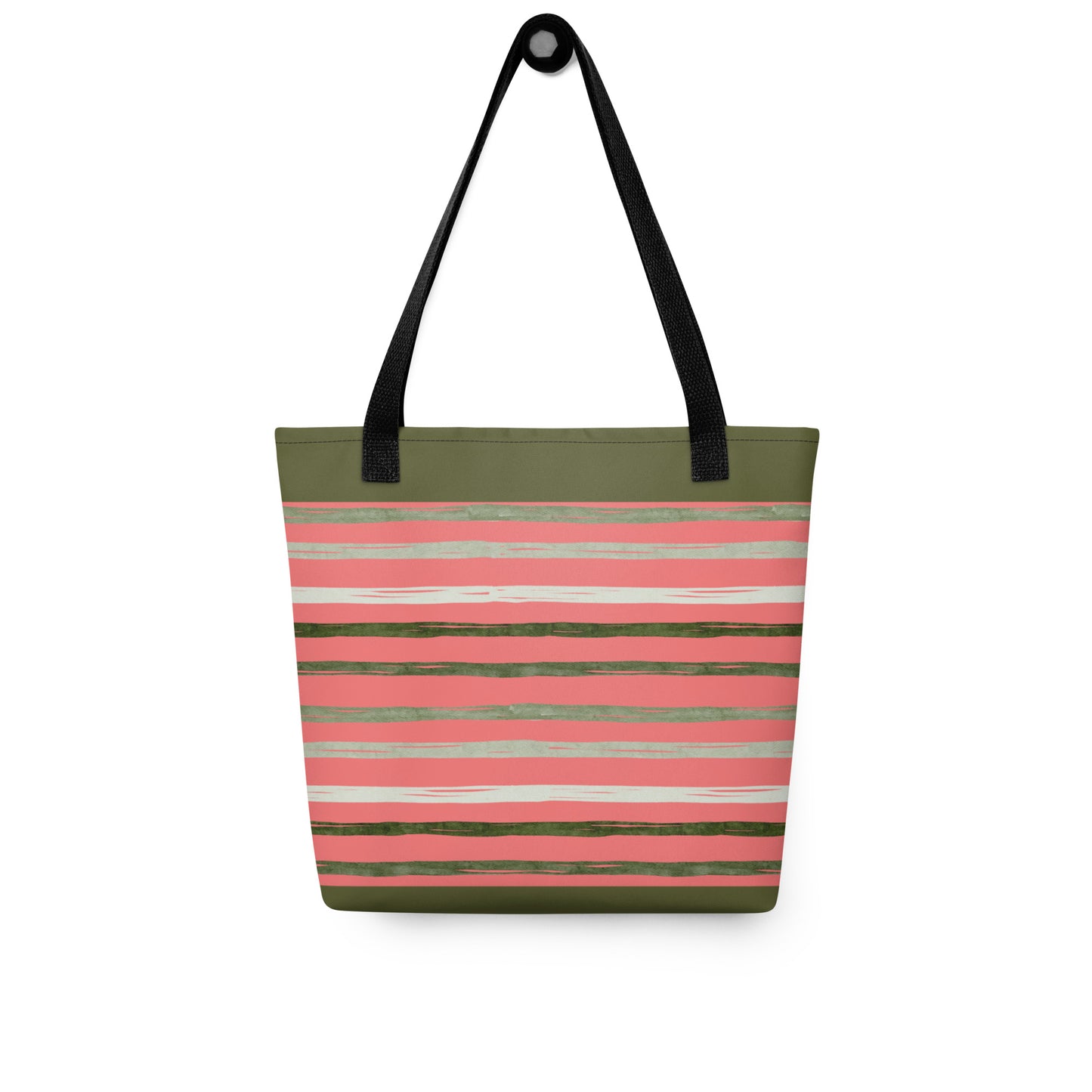 Utah Green Stripes on Melon Tote bag