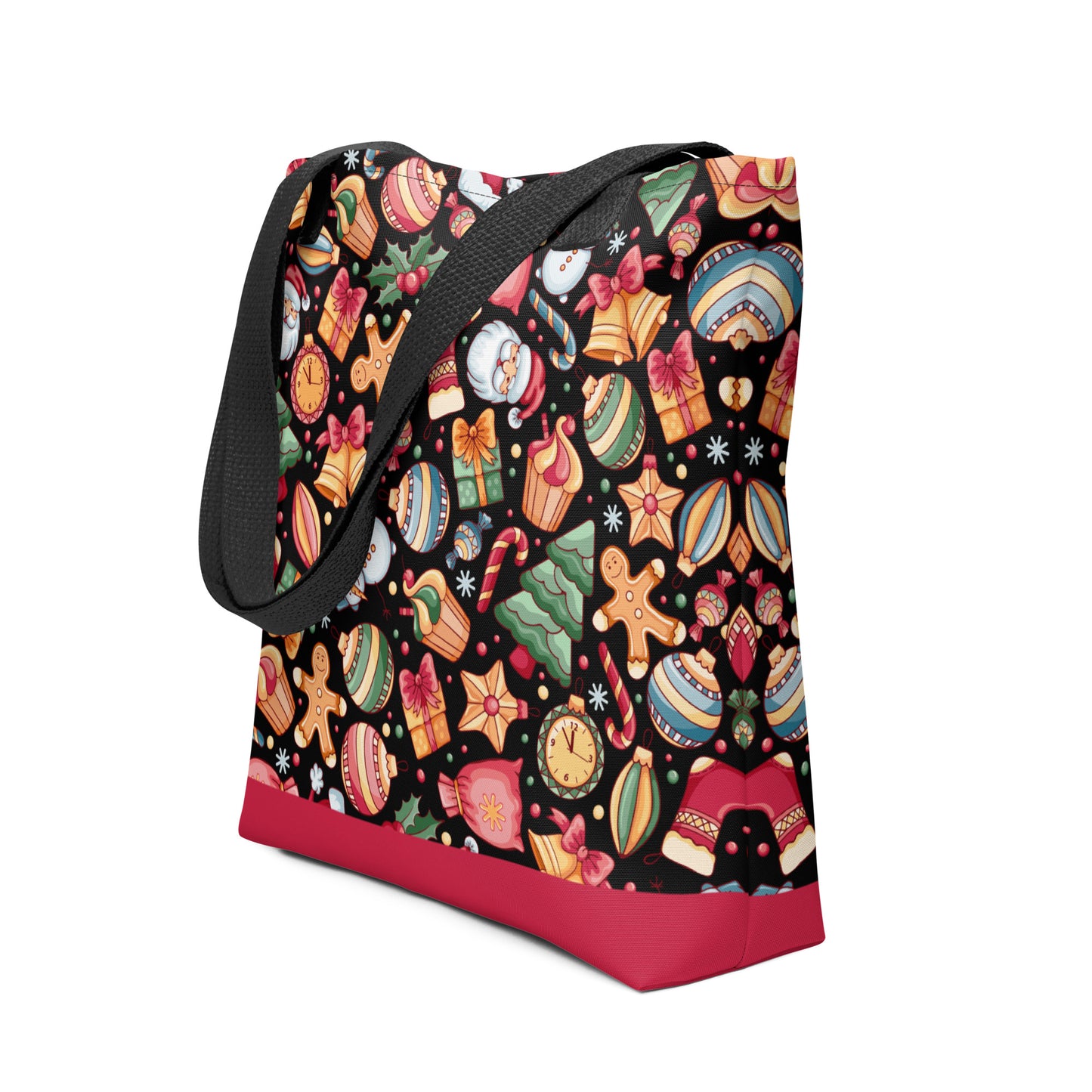 Christmas Icons on Black Tote bag