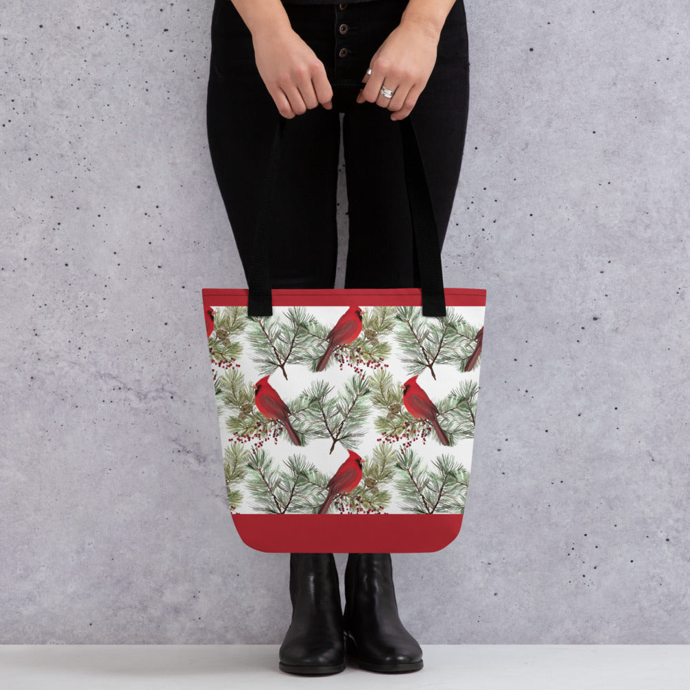 Winter Cardinals Tote bag