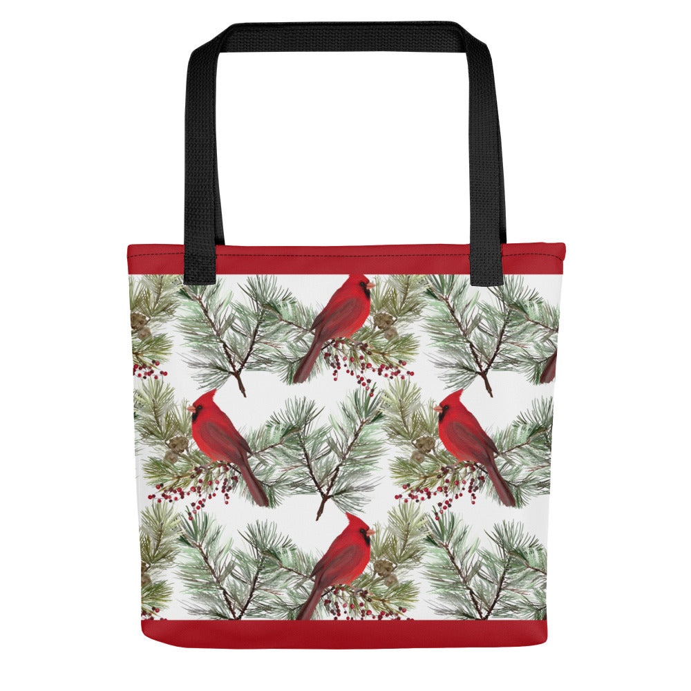 Winter Cardinals Tote bag