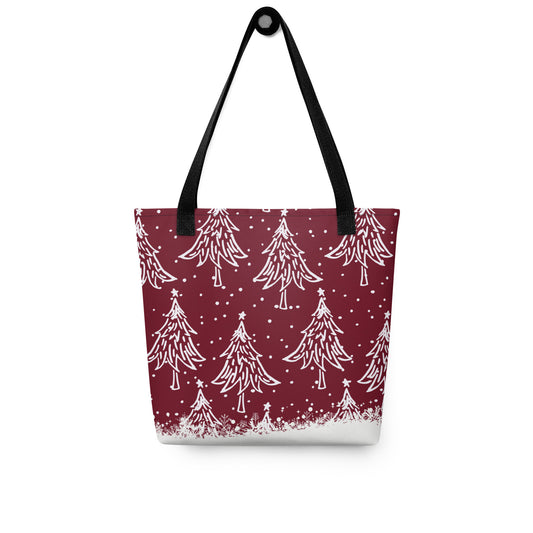 Christmas Trees for All Red Tote bag