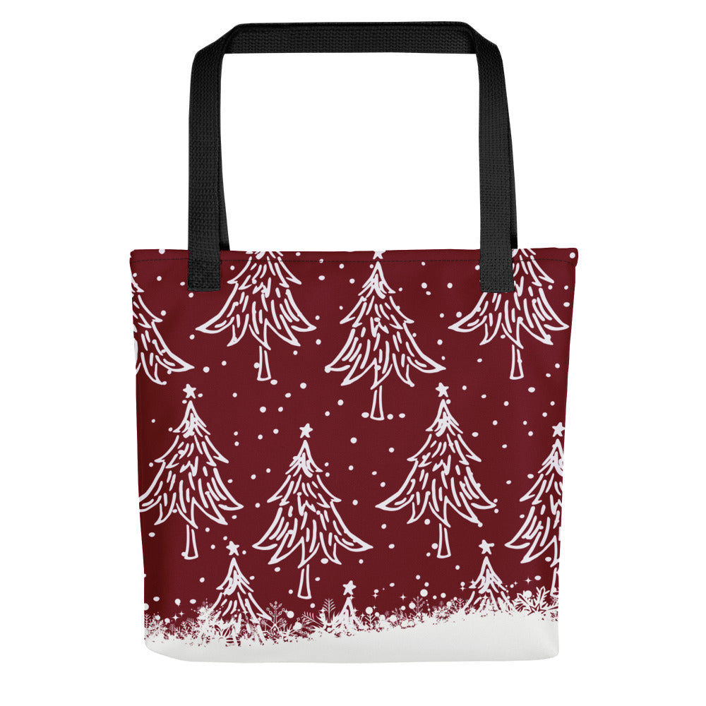 Christmas Trees for All Red Tote bag