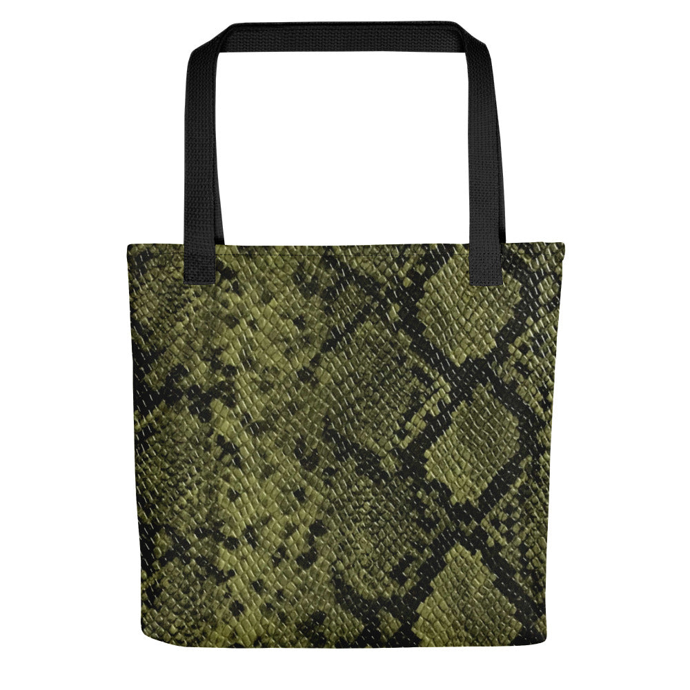 Faux Python in Green Tote bag