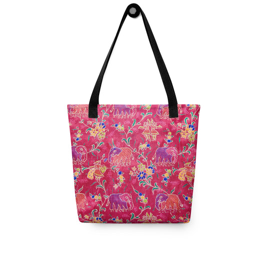 Elephants on Silk Tote bag