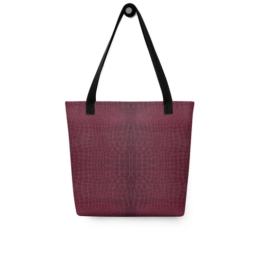 Faux Crocodile in Burgundy Tote bag