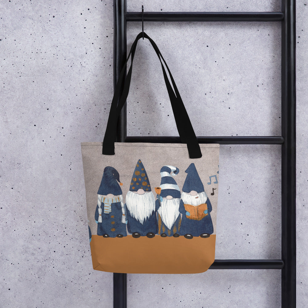 Gnome Carolers Tote bag