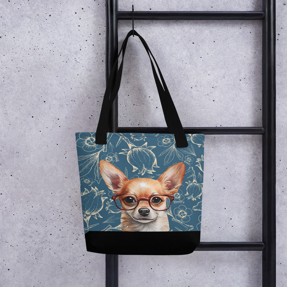 Chihuahua in Glasses Tote bag