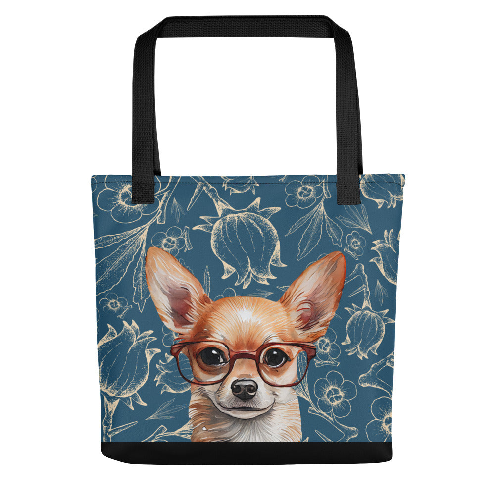 Chihuahua in Glasses Tote bag