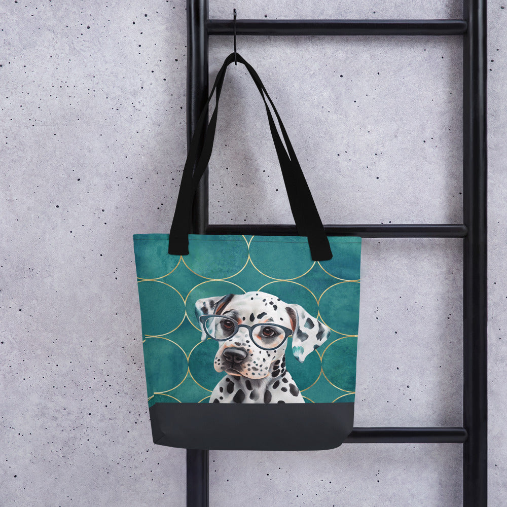 Dalmatian in Glasses Tote bag