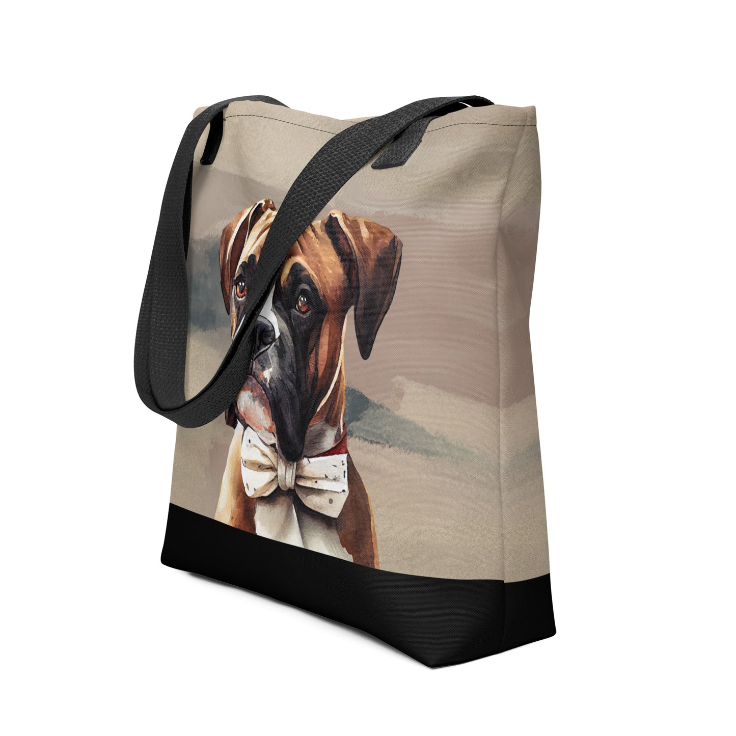 Boxer in Bow Tie Tote bag