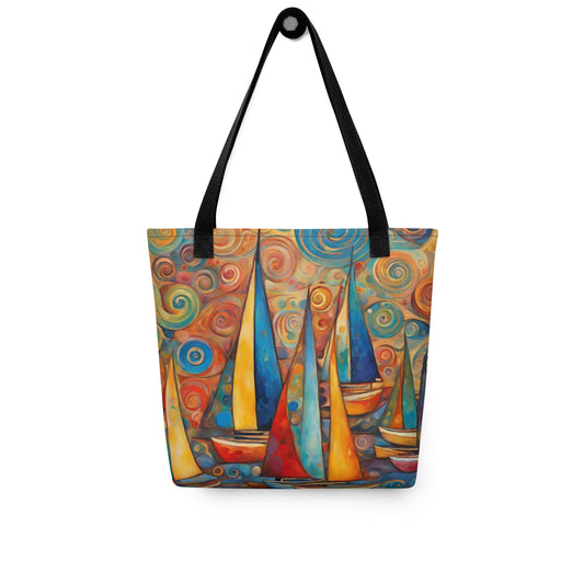 Colorful Sailboats Tote bag