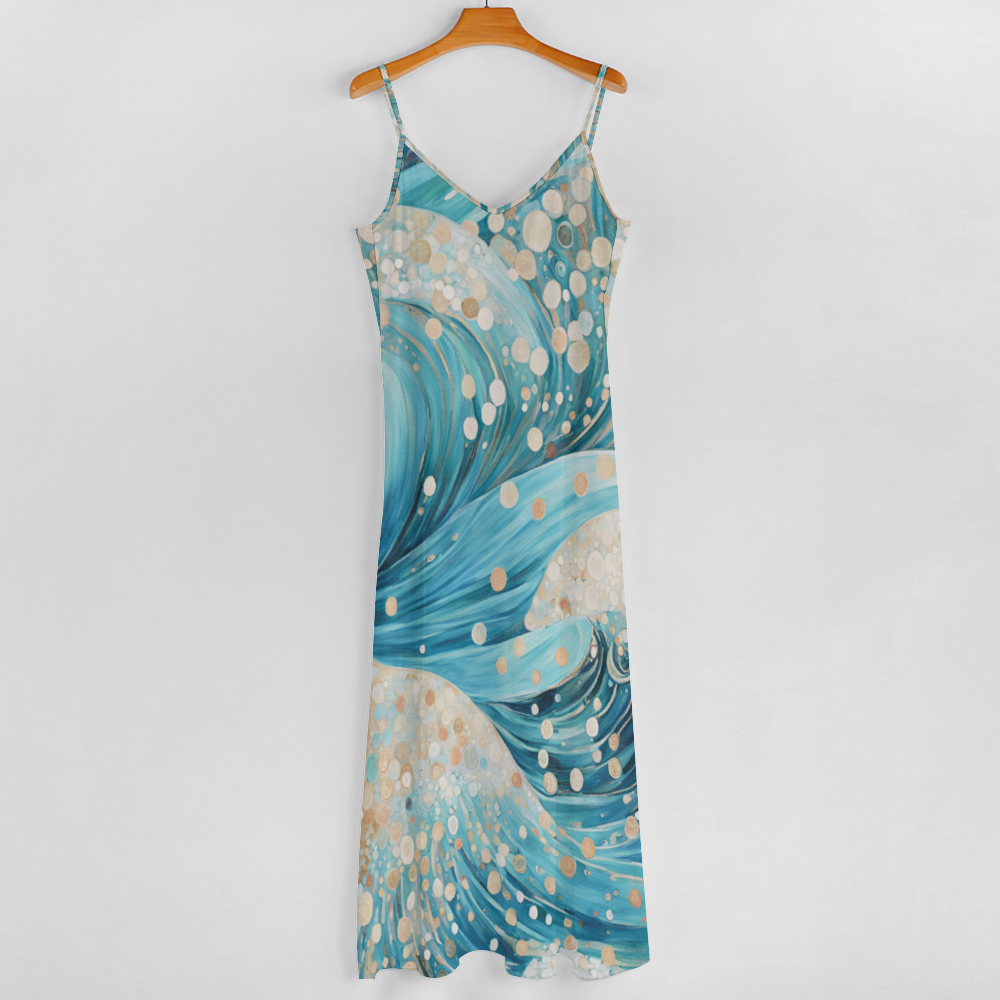 Waves Women's Summer Fashion Maxi Slip Dress