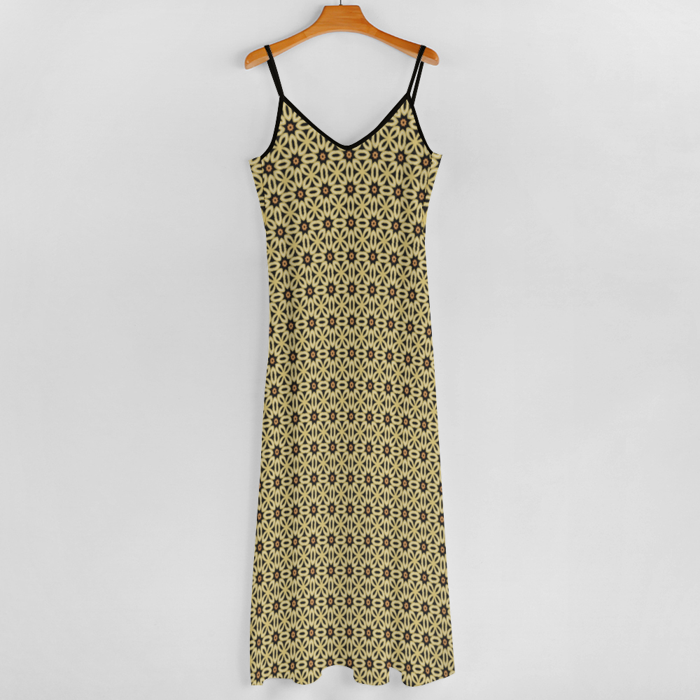 Yellow Daisy Women's Summer Fashion Maxi Slip Dress