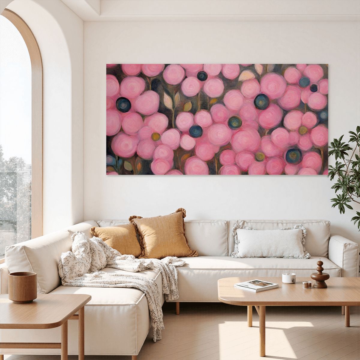 60" x 30" Printed Canvas Fabric Wall Art - No Frame (Made in USA)