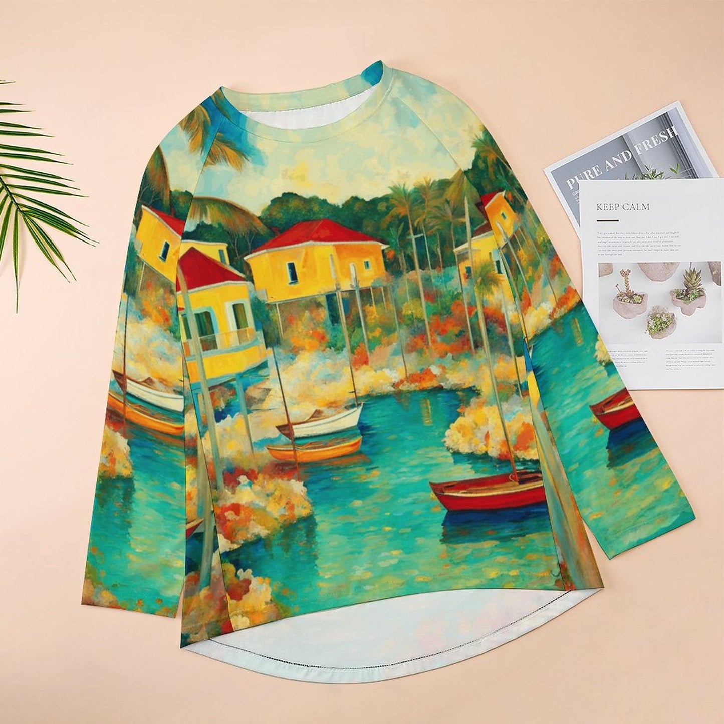 Abacos, Bahamas  Women's Long Sleeve U-Neck T-Shirt