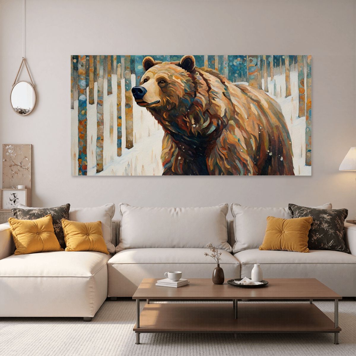 60" x 30" Printed Canvas Fabric Wall Art - No Frame (Made in USA)