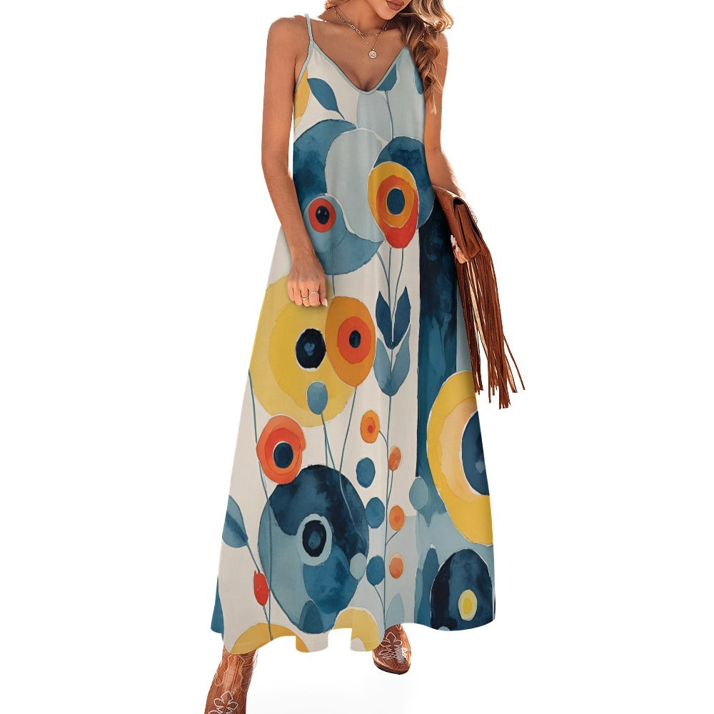 Willa Abstract Floral Women's Summer Fashion Slip Dress