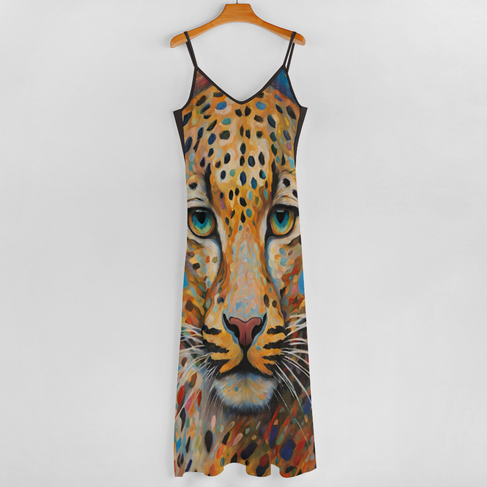 Leopard Women's Summer Fashion Maxi Slip Dress