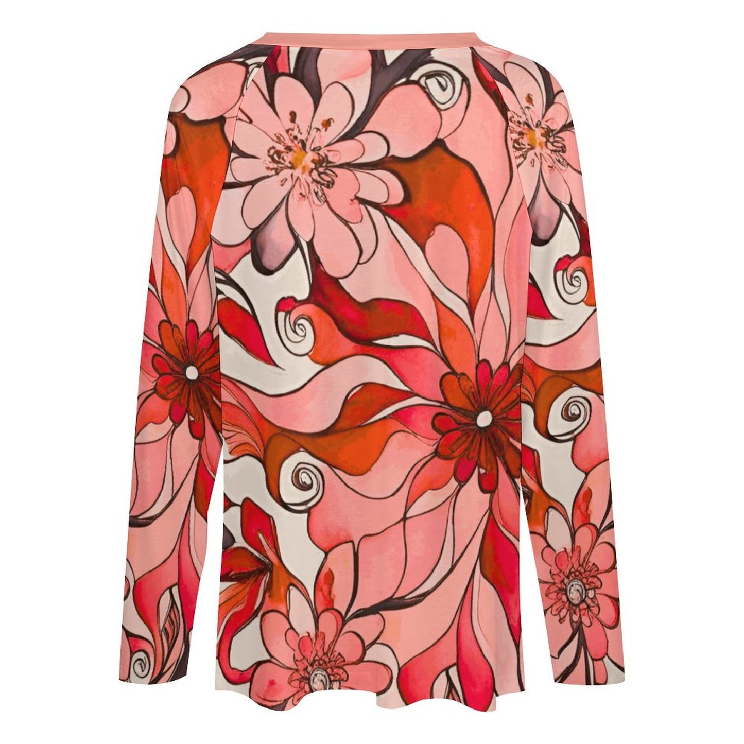 Aubrey V-neck Loose Long Sleeve T-shirt