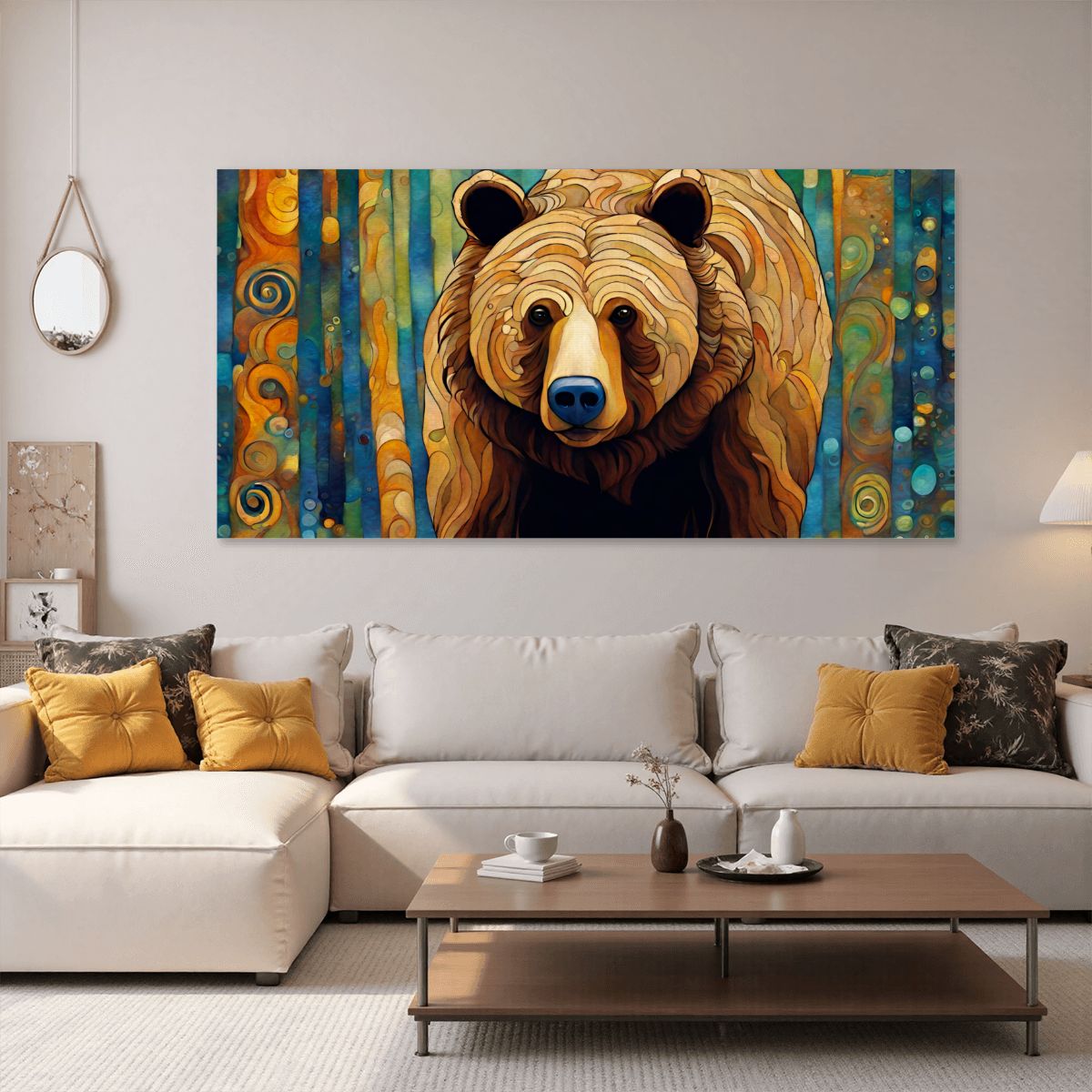 60" x 30" Printed Canvas Fabric Wall Art - No Frame (Made in USA)