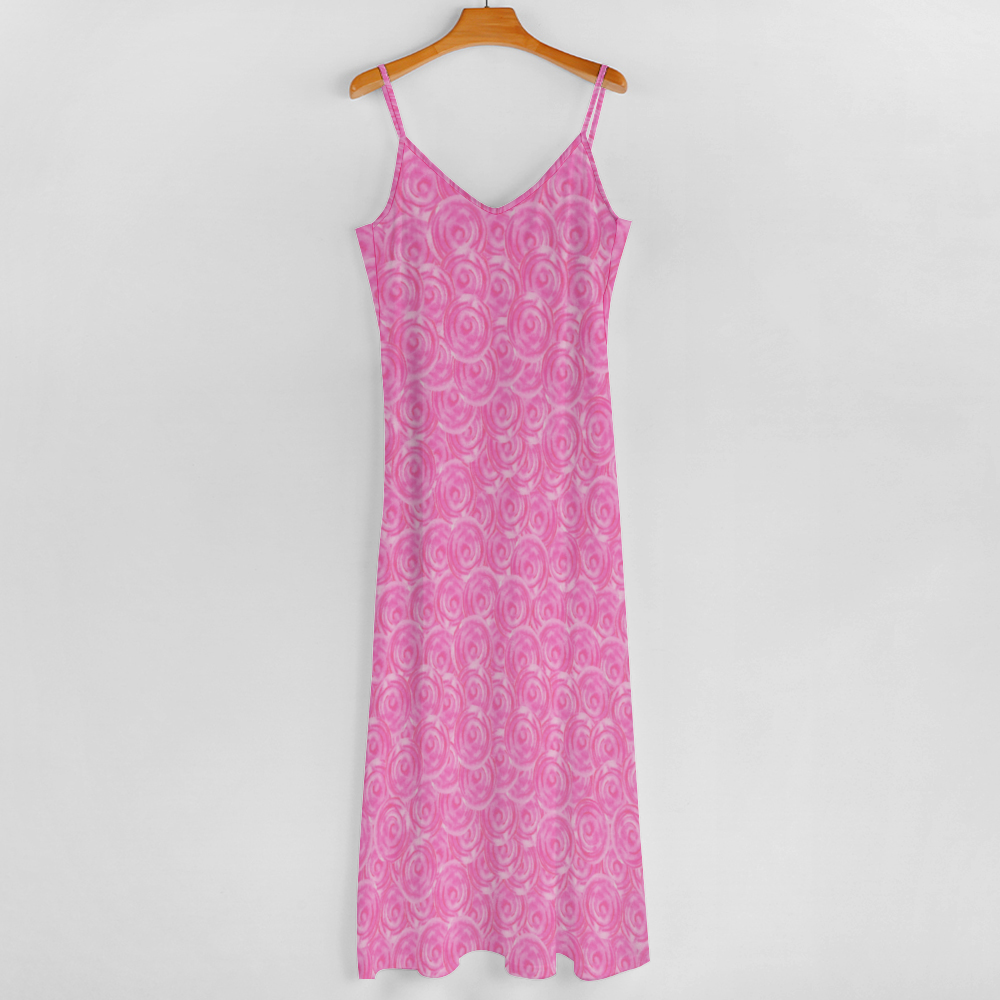 Pink Swirl Women's Summer Fashion Slip Dress