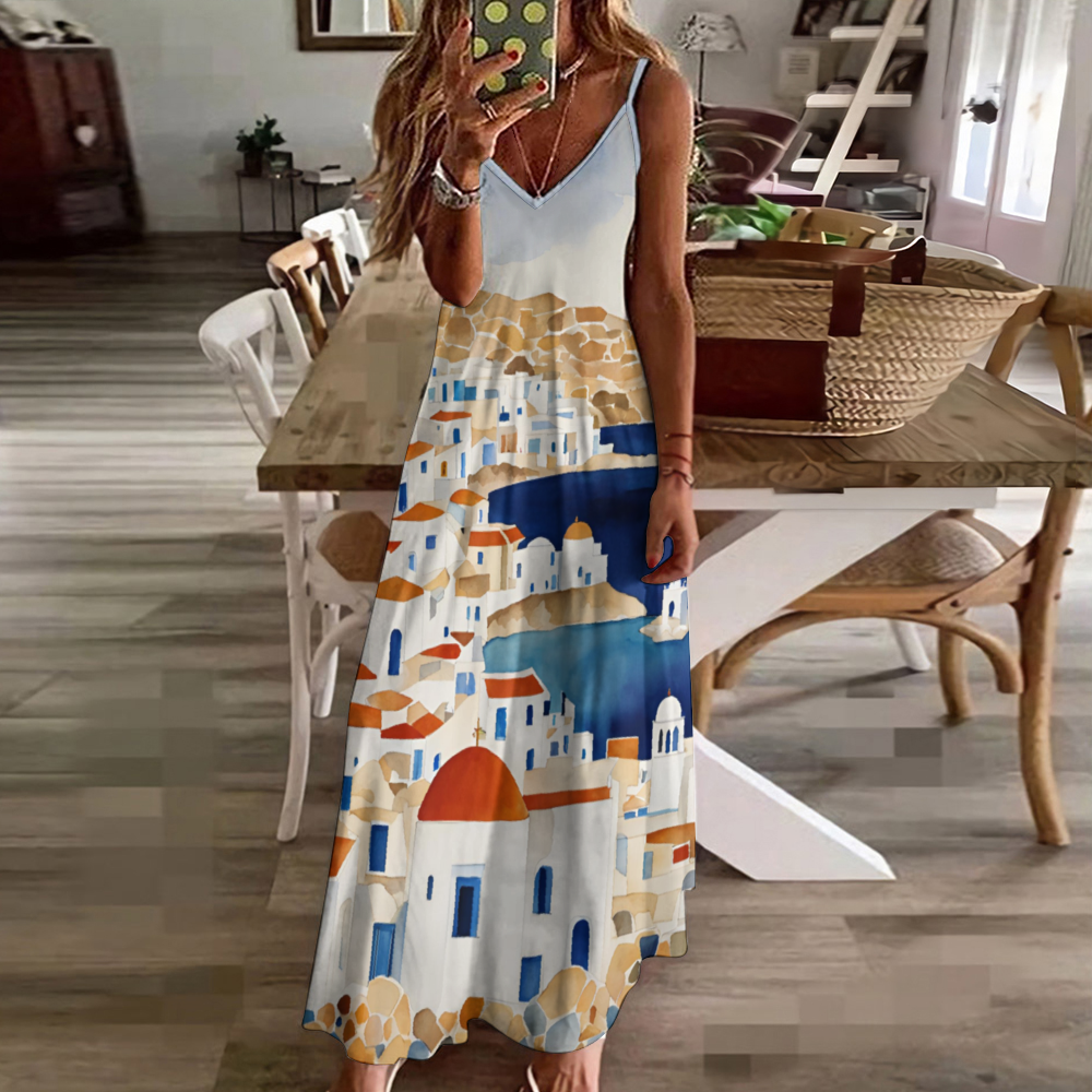 Mykonos Women's Summer Fashion Maxi Slip Dress