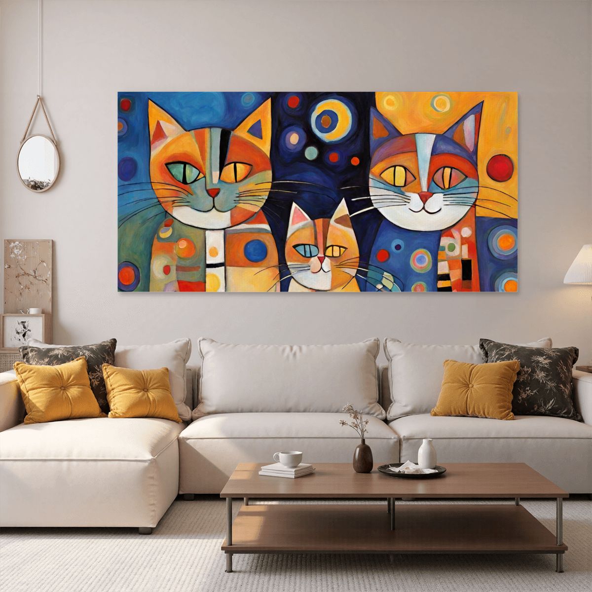 60" x 30" Printed Canvas Fabric Wall Art - No Frame (Made in USA)