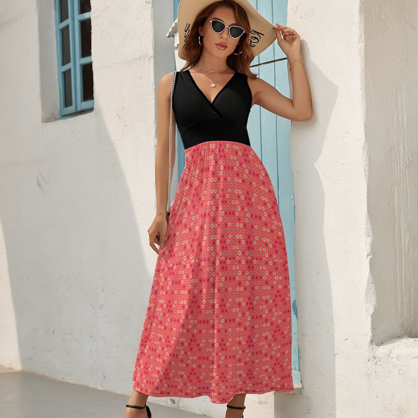 Bongo V Neck Sleeveless Dress