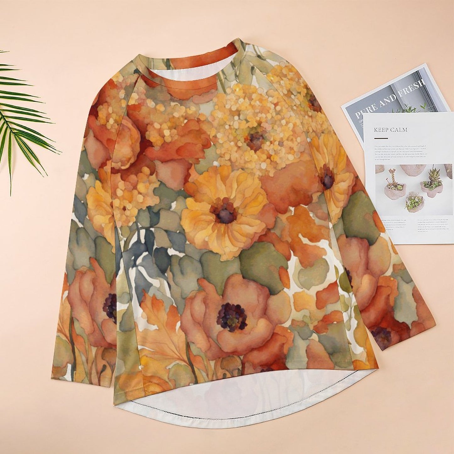 Amber Women's Long Sleeve U-Neck T-Shirt