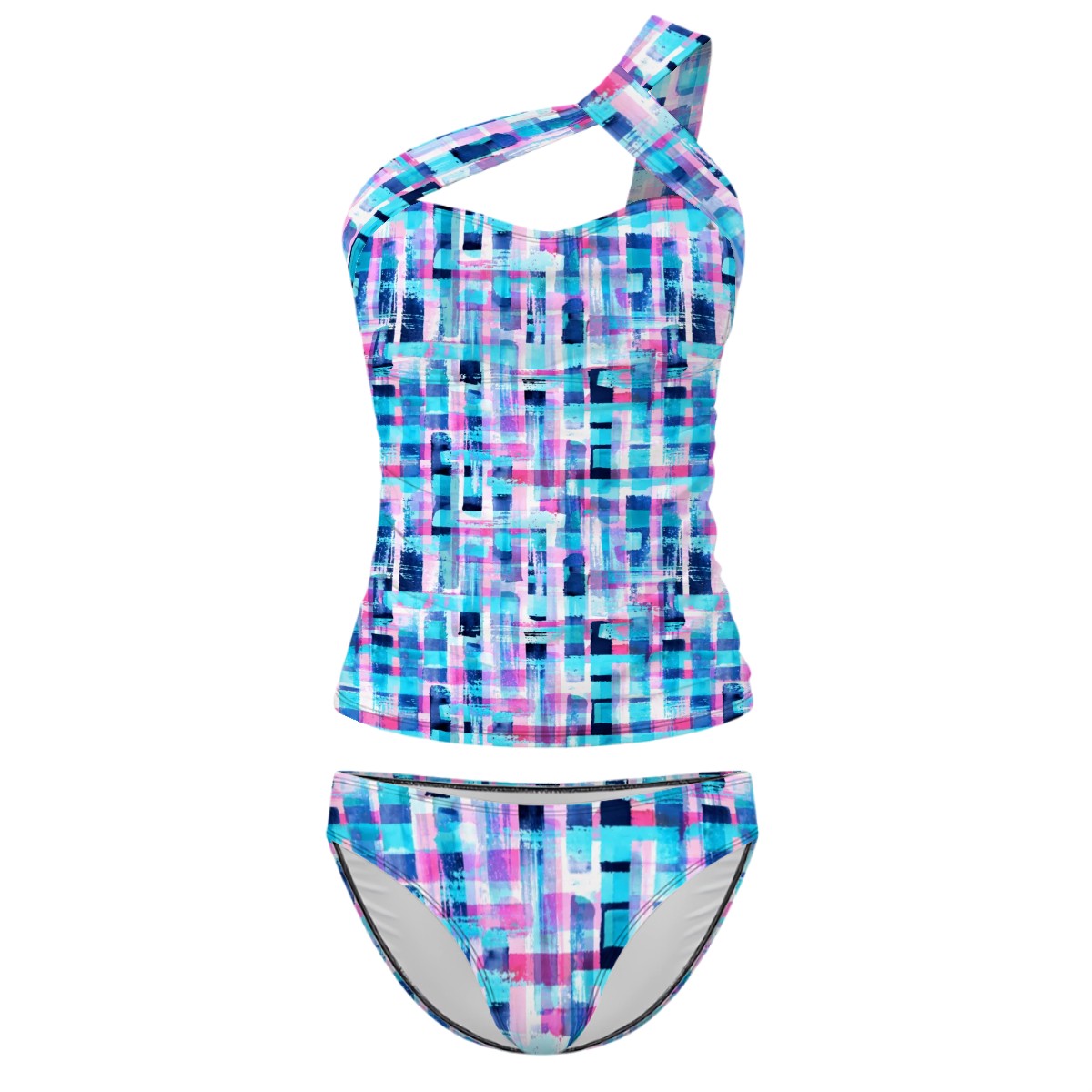 Captivate One-Shoulder Two Piece Tankini Swimsuit